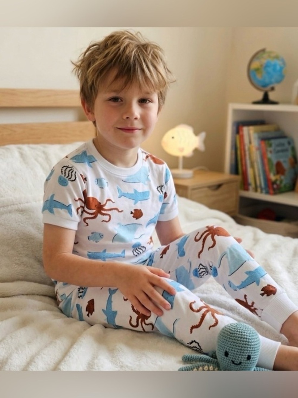 Boys Pajamas Set Organic Cotton NWOT Size 7-8